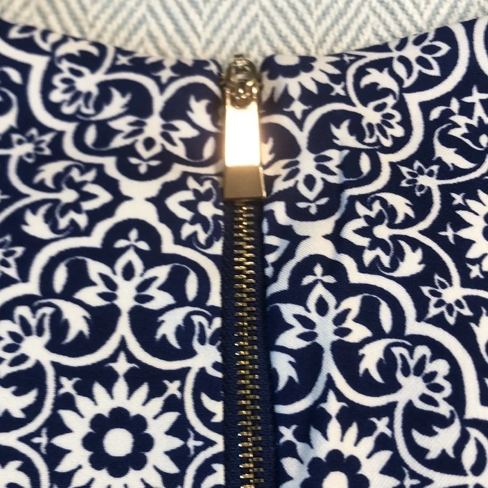AGB BLUE WHITE CAP SLEEVE DRESS Size 16 EXCELLENT CONDITION PREWORN SO PRETTY